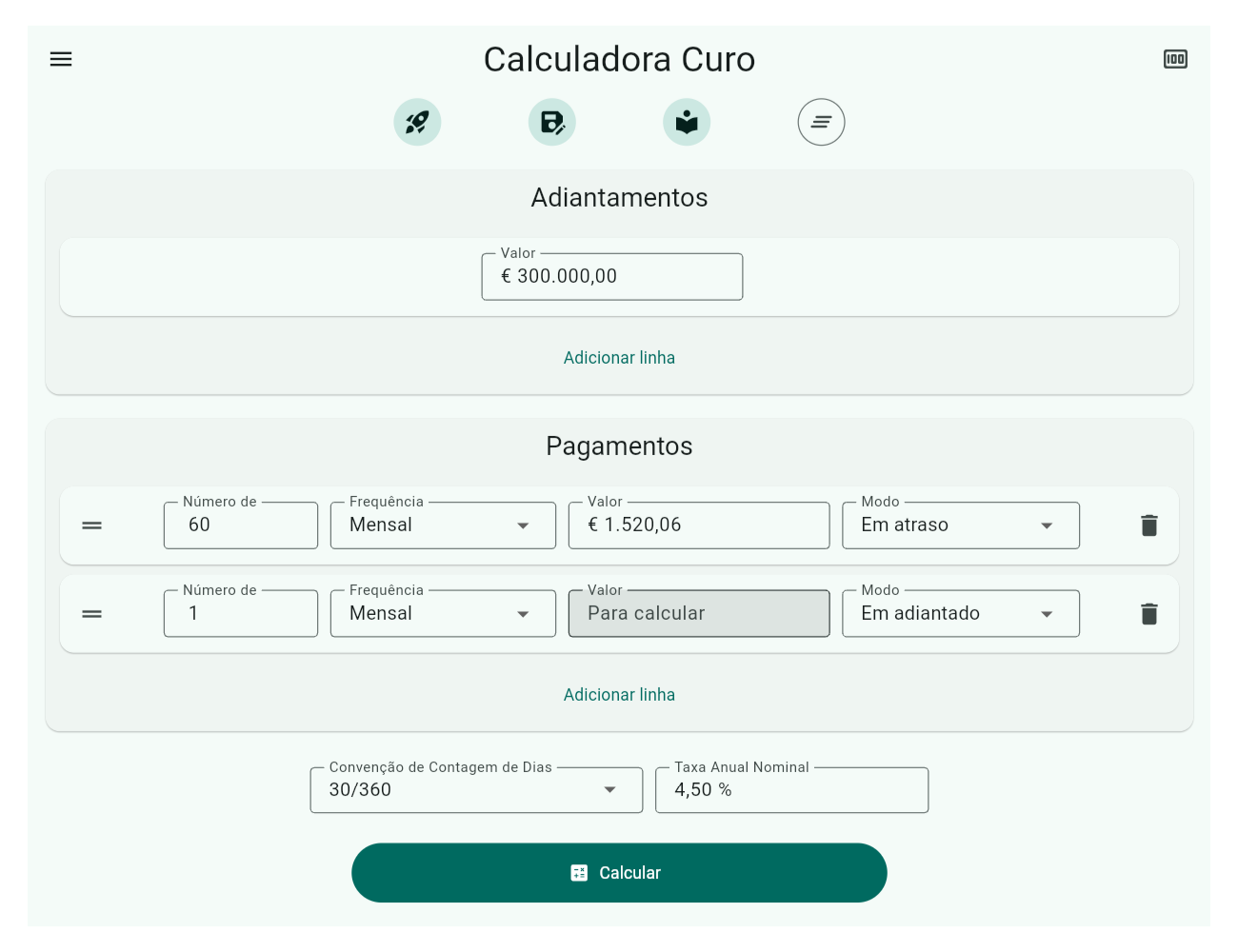 Passo 2: Determine o saldo no final do período de taxa fixa