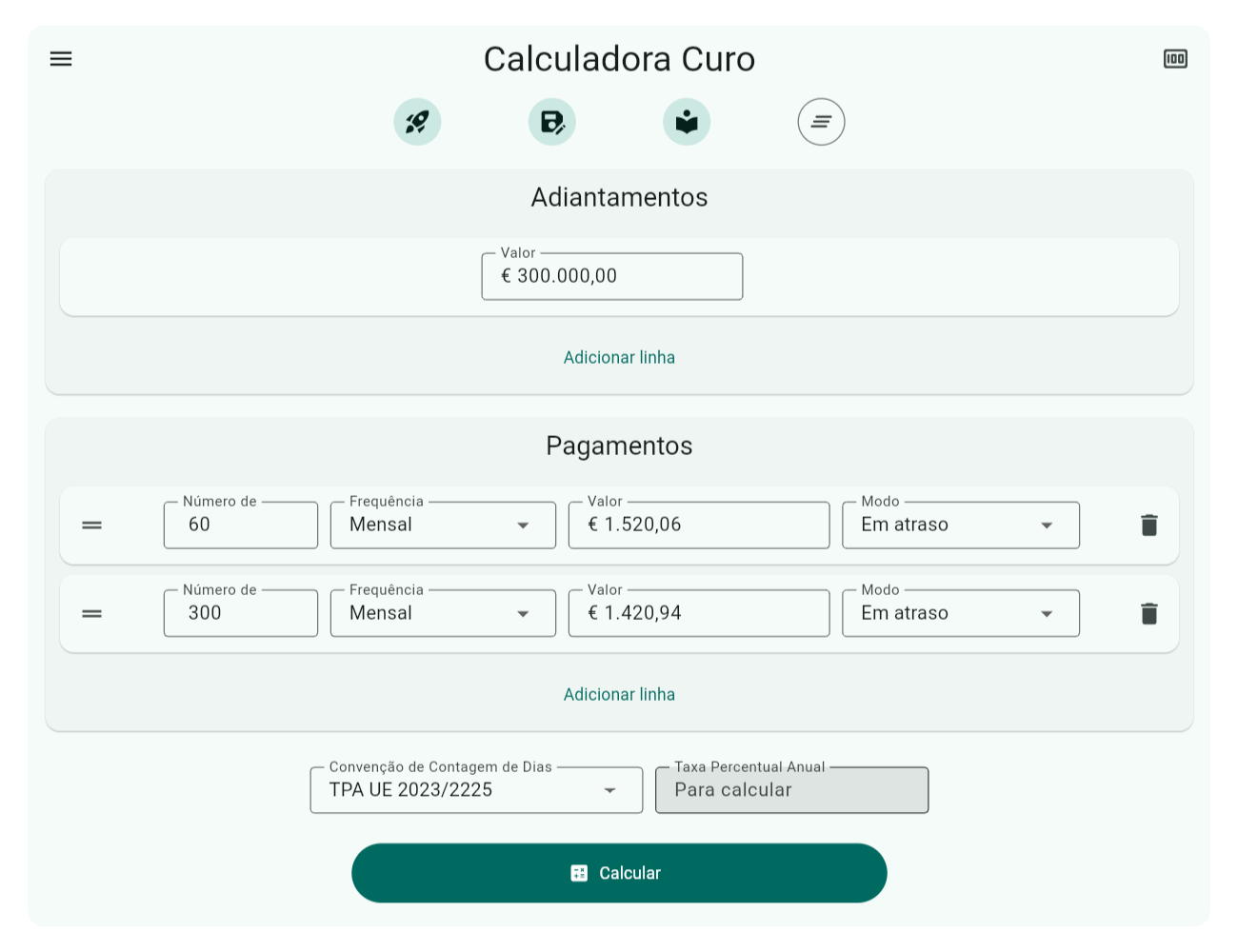 Passo 4: Determine a TAN e TPA