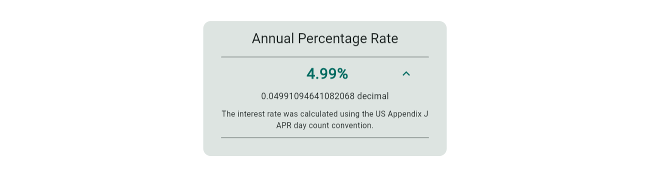 US Appendix J APR Rate