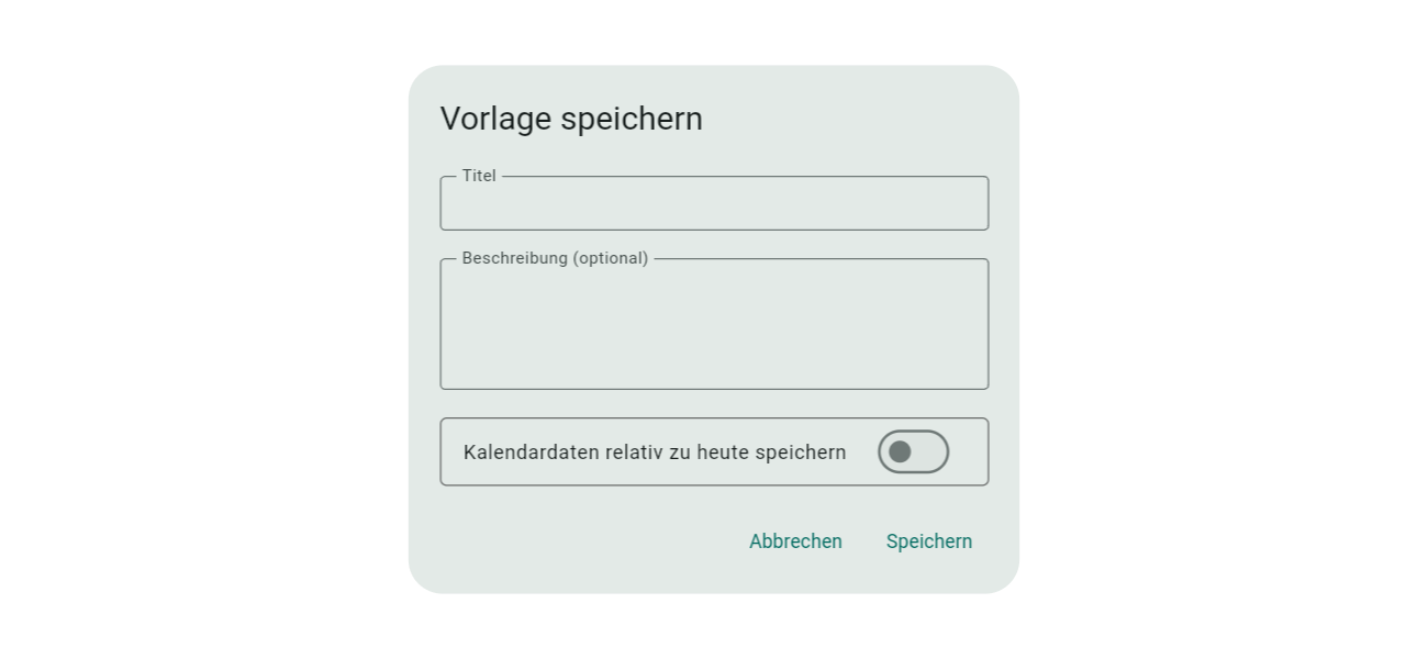 Speicher-Dialog